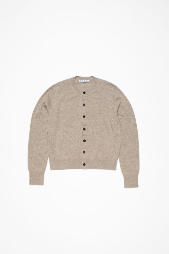 26SS 아크네 스튜디오 피티드 가디건 야크 울 A60657 DRN GREIGE MELANGE DOM