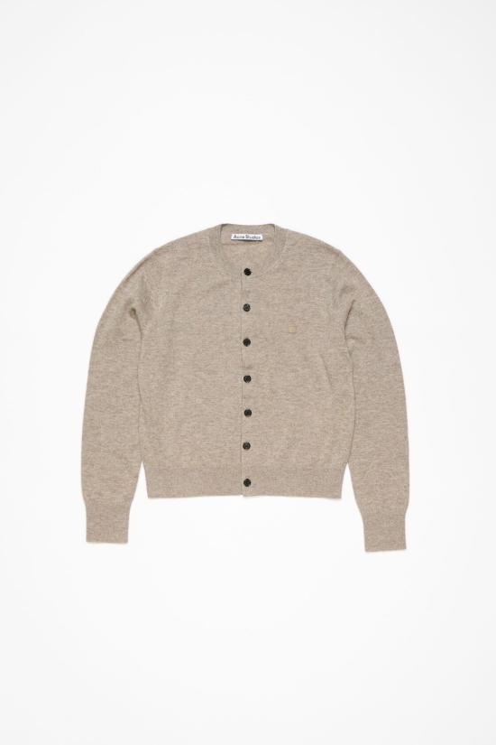 26SS 아크네 스튜디오 피티드 가디건 야크 울 A60657 DRN GREIGE MELANGE DOM