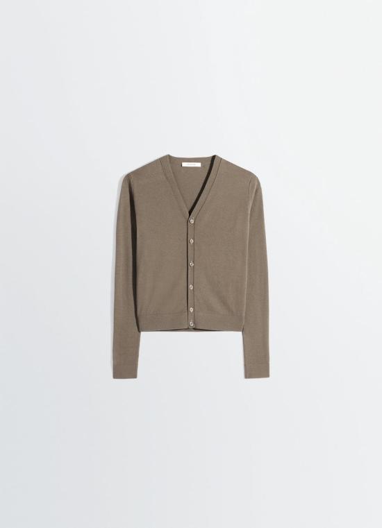 26SS 르메르 브이넥 버튼 가디건 파인 울 PO0025 LK1045 440 MUSHROOM DOM