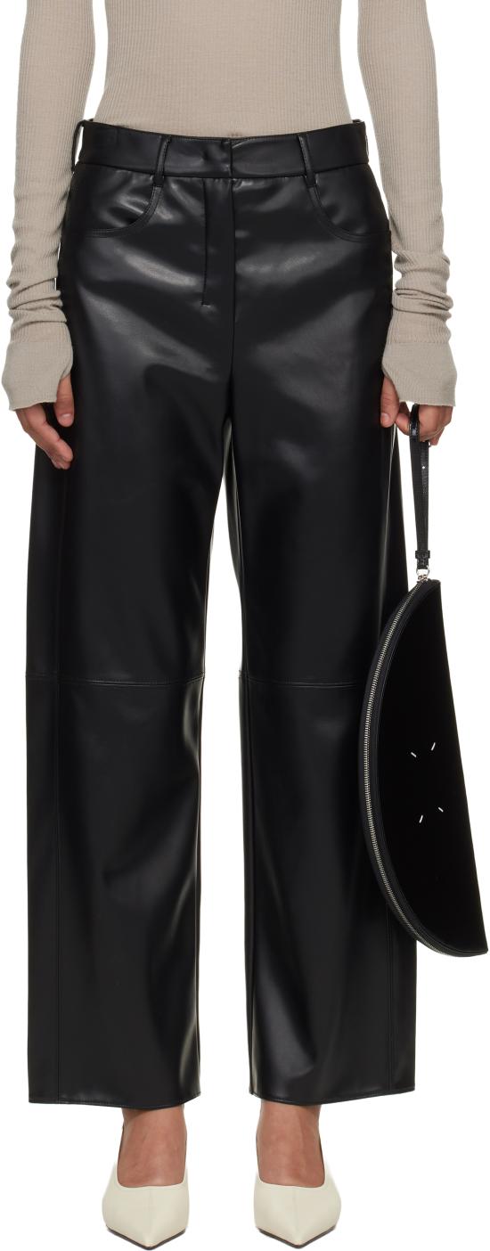 26SS 막스마라 가죽 팬츠 1978104100719781041600007 BLACK DOM
