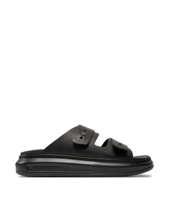 25SS 칼라거펠트 샌들 KL52504 00X Black Leather Mono NERO