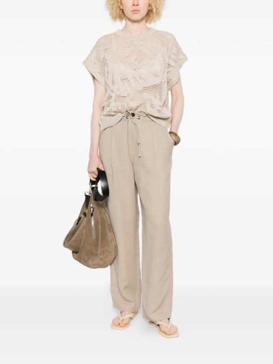 26SS 브루넬로 쿠치넬리 스트레이트 팬츠 MH126P9217C9195 Beige - BRUNELLO CUCINELLI