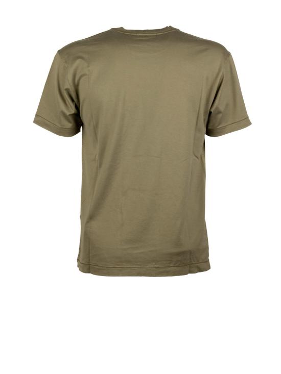  스톤 아일랜드 반팔 티셔츠 티셔츠 밀리터리 그린 - STONE ISLAND