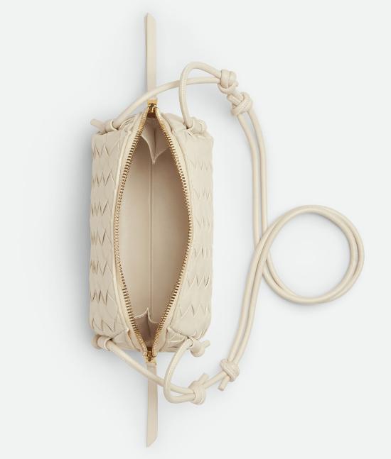 26SS 보테가베네타 인트레치아토 콘서트 파우치 794258VCPP19197 White - BOTTEGA VENETA