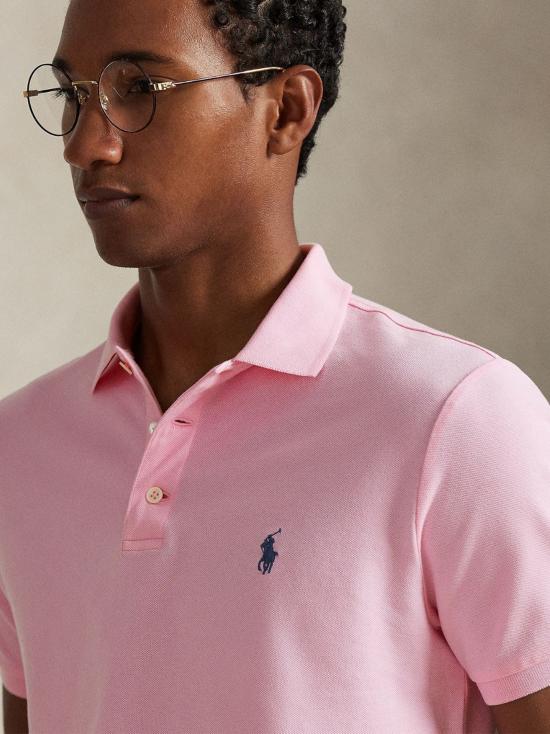 26SS 폴로 랄프로렌 커스텀 슬림핏 폴로셔츠 710941439 502 PINK - POLO RALPH LAUREN