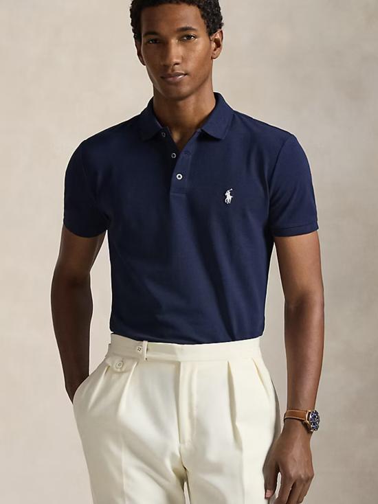26SS 폴로 랄프로렌 커스텀 슬림핏 폴로셔츠 710941439 038 BLUE NAVY - POLO RALPH LAUREN