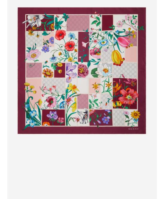 26SS 구찌 프린트 실크 트윌 까레 8501073G0015472 Pink