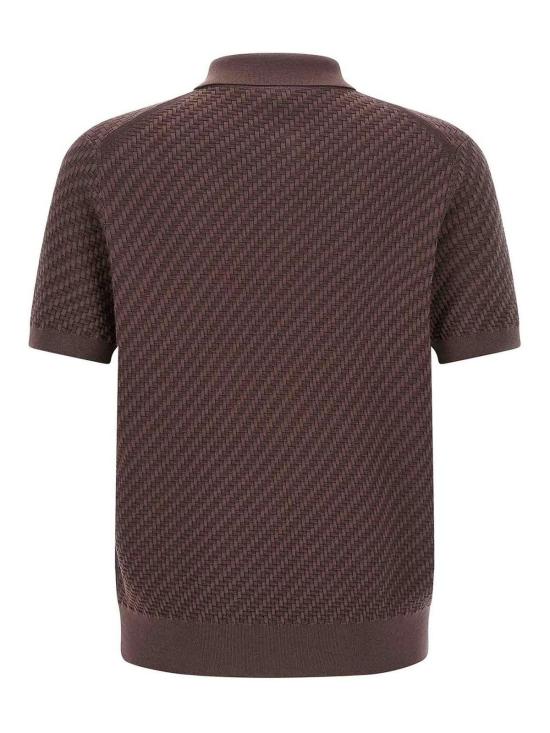 26SS 브리오니 폴로 티셔츠 UMR20OPAK226700 Brown - BRIONI