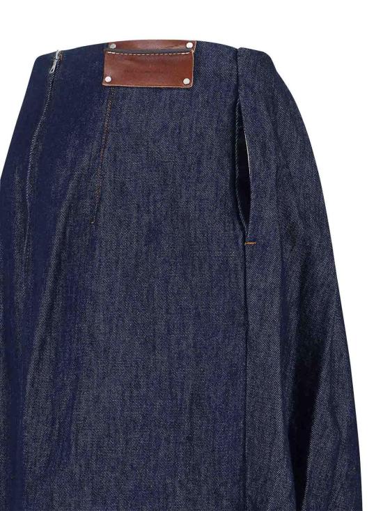 26SS 드리스 반 노튼 미디 스커트 130863E17 Blue - DRIES VAN NOTEN