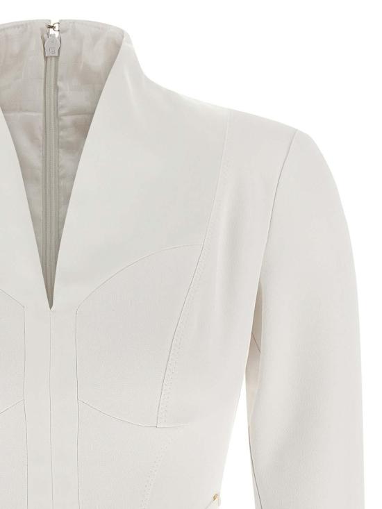 26SS 엘리자베타프랜치 미디 스커트 AB86961E2360 White - ELISABETTA FRANCHI