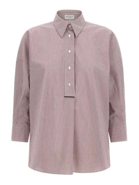 26SS 브루넬로 쿠치넬리 셔츠 MH741NG805C2048 Dark Red