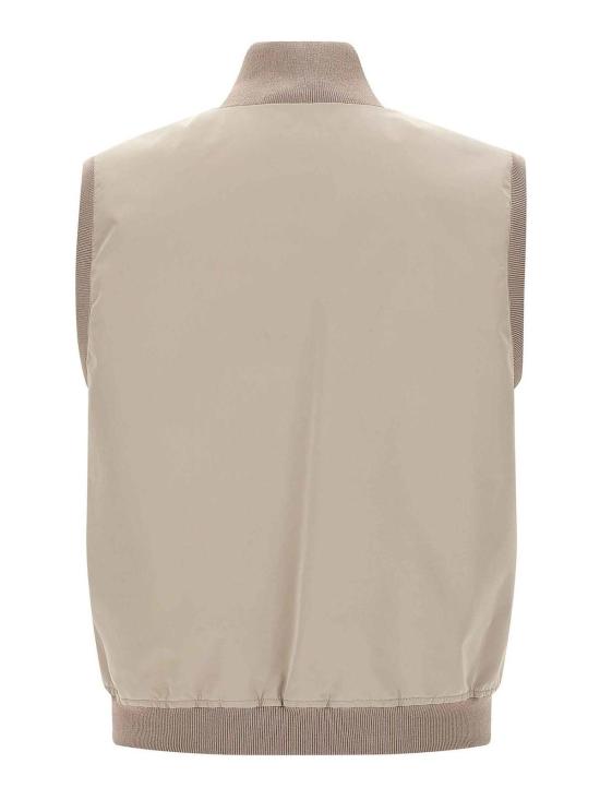 26SS 브루넬로 쿠치넬리 가공 나일론 웨이스트코트 MM4796584CJM82 Beige - BRUNELLO CUCINELLI