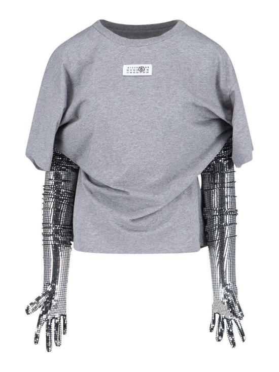 26SS MM6 메종마르지엘라 코튼 티셔츠 윗 글러브 S52GC0358M20170856M Grey - MM6 MAISON MARGIELA