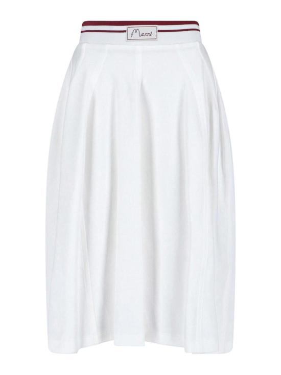 26SS 마르니 미디 스커트 GOJE0804LXUTC61300W01 White