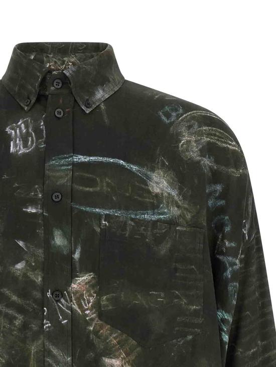 26SS 발렌시아가 워시드 크레용 올오버 롱 슬리브 코쿤 셔츠 857811TTL781055 - BALENCIAGA