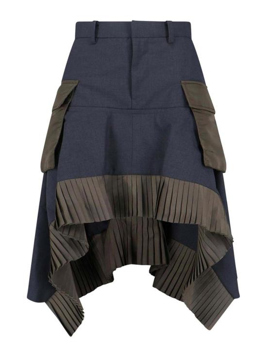 26SS 사카이 미디 스커트 2608285342 Grey