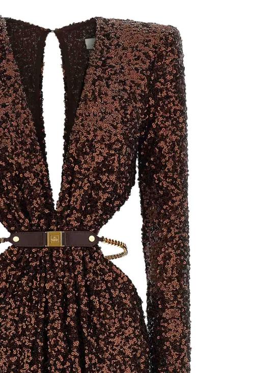 26SS 엘리자베타프랜치 롱 원피스 ABR1561E2644 Brown - ELISABETTA FRANCHI