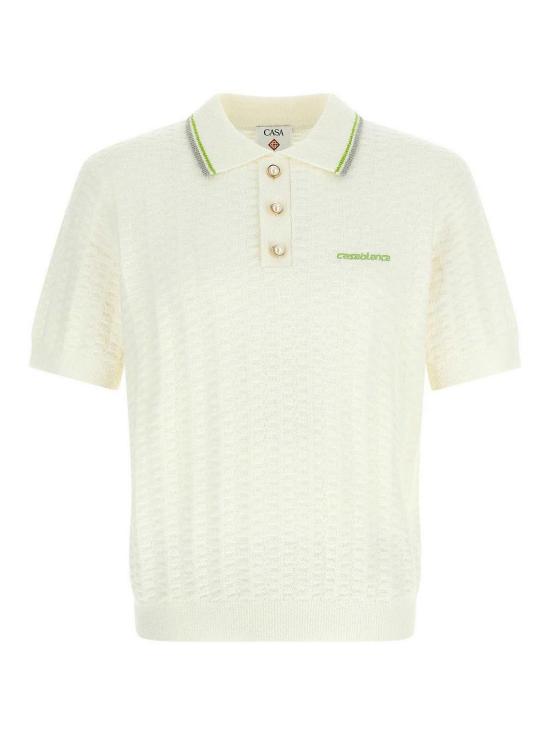 26SS 카사블랑카 폴로 티셔츠 MSP26KW121401 White