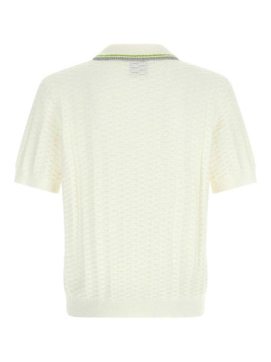 26SS 카사블랑카 폴로 티셔츠 MSP26KW121401 White - CASABLANCA