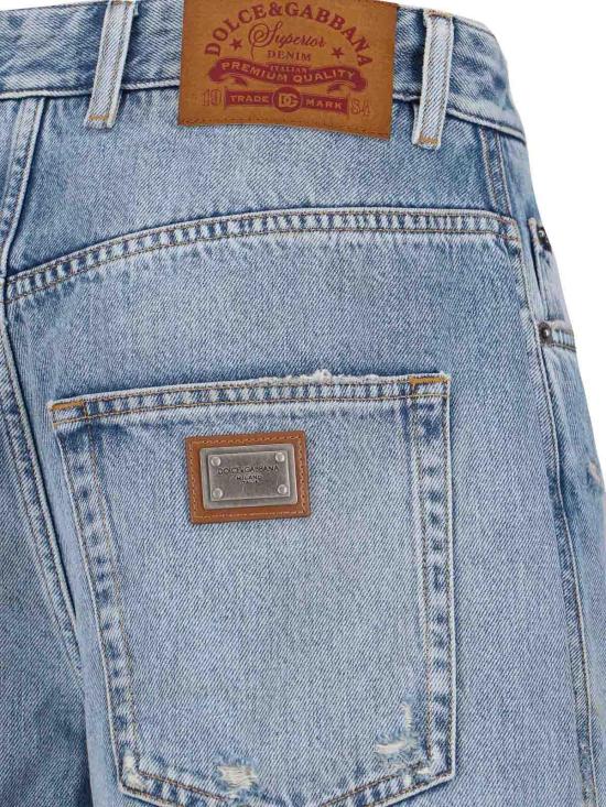 26SS 돌체앤가바나 스트레이트 팬츠 FTDHHDG8OR6S9001 Blue - DOLCE & GABBANA