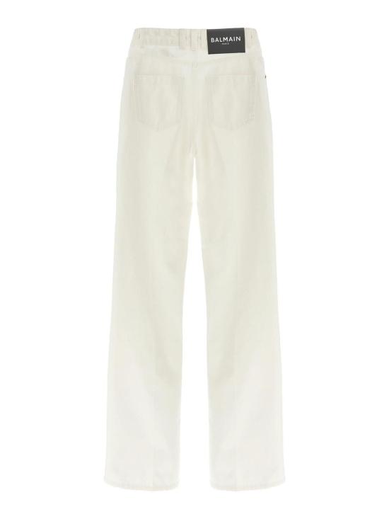 26SS 발망 스트레이트 팬츠 GF1MI070DG140FC White - BALMAIN