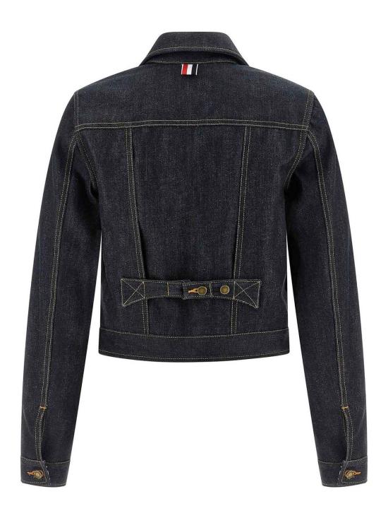 26SS 톰브라운 셀비지 데님 슈렁큰 재킷 FBC948UF1101415 Blue - THOM BROWNE