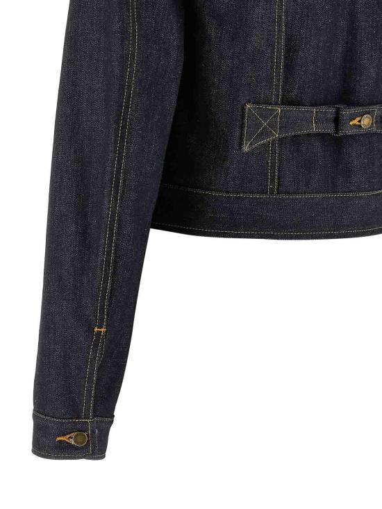 26SS 톰브라운 셀비지 데님 슈렁큰 재킷 FBC948UF1101415 Blue - THOM BROWNE