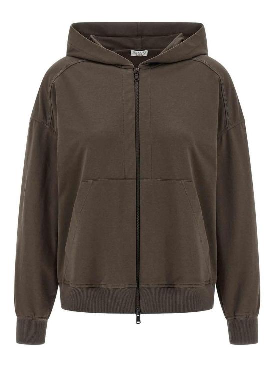 26SS 브루넬로 쿠치넬리 집업 스웨트셔츠 MH827FB706C8589 Brown