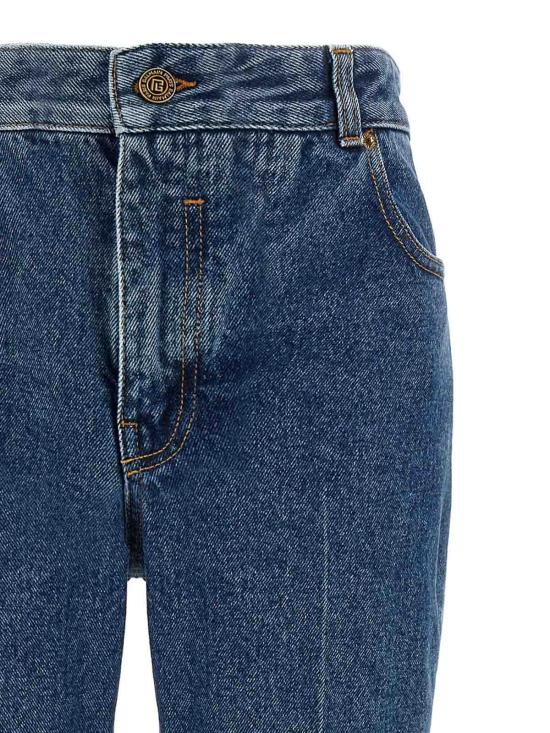 26SS 발망 스트레이트 팬츠 GF1MI070DG086EX Blue - BALMAIN