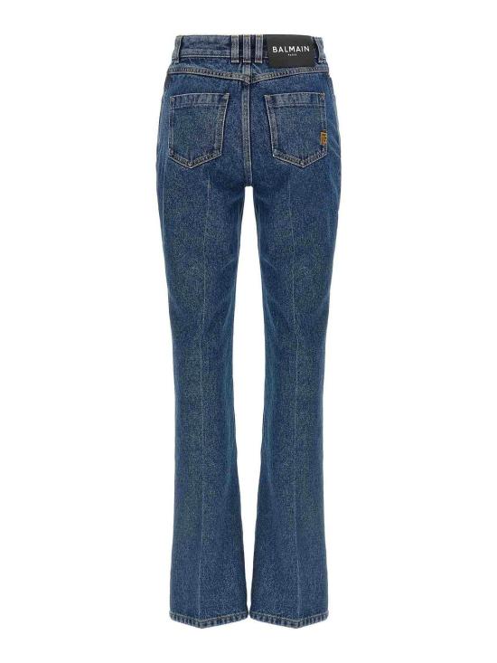 26SS 발망 스트레이트 팬츠 GF1MI070DG086EX Blue - BALMAIN