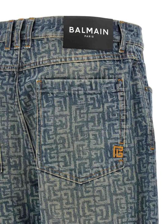 26SS 발망 스트레이트 팬츠 GH1ML135DG126AW Blue - BALMAIN