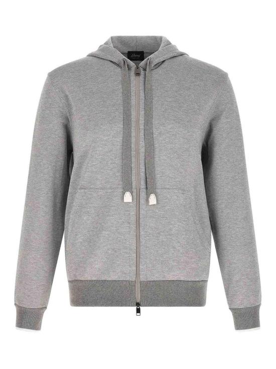 26SS 브리오니 후드 티셔츠 UJNL0LPA6111800 Grey