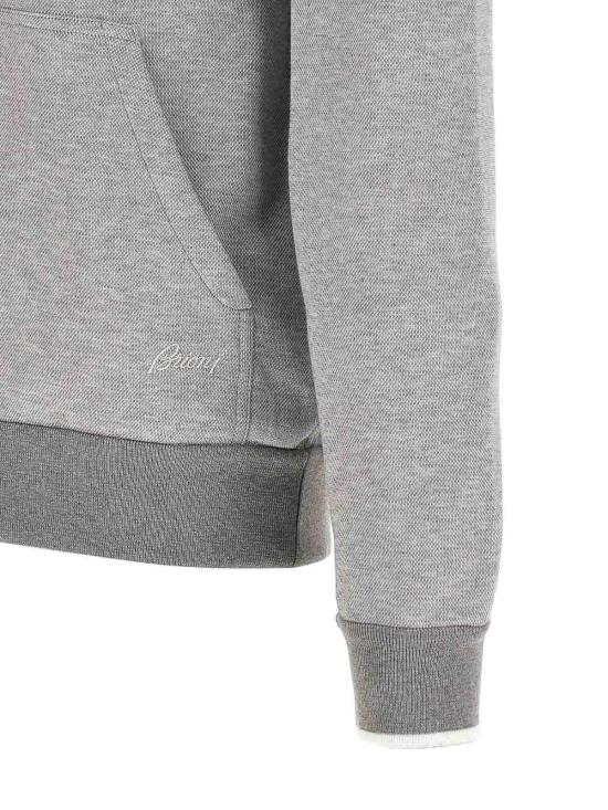 26SS 브리오니 후드 티셔츠 UJNL0LPA6111800 Grey - BRIONI