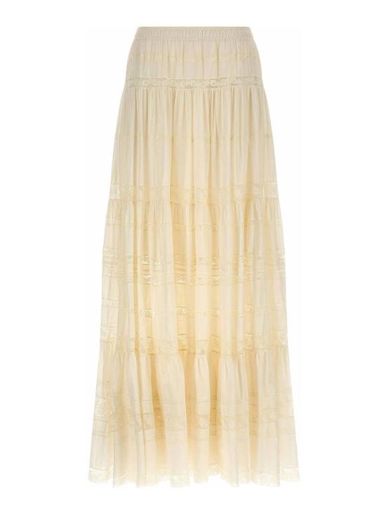 26SS 에르마노 설비노 미디 스커트 D482O384APJBN10104 White