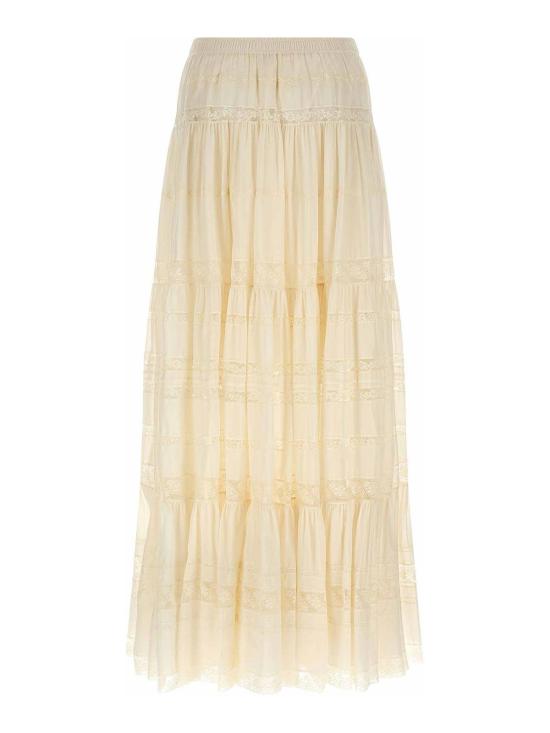 26SS 에르마노 설비노 미디 스커트 D482O384APJBN10104 White - ERMANNO SCERVINO