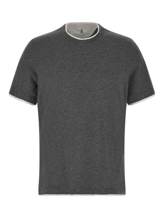 26SS 브루넬로 쿠치넬리 반팔 티셔츠 M0B137427CE610 Grey