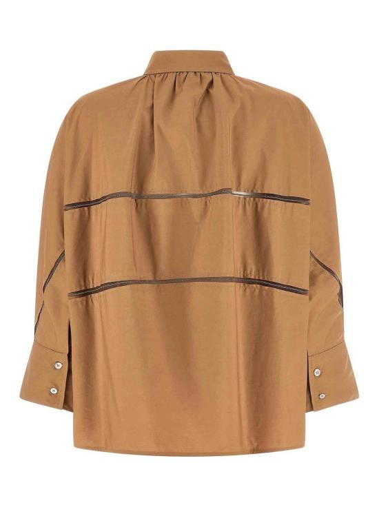 26SS 파비아나 필리피 셔츠 CAD266F309L5821268 Brown - FABIANA FILIPPI