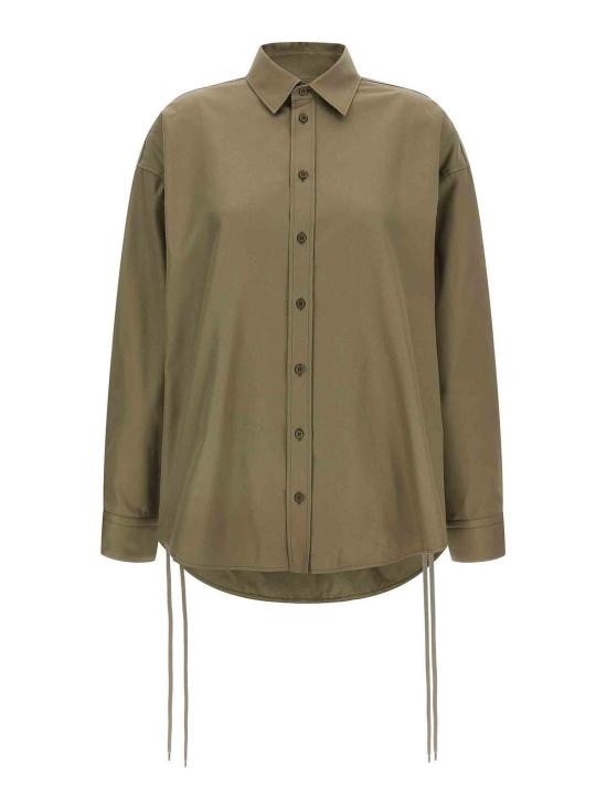 26SS 발렌시아가 레이스 업 셔츠 857835TTP089506 Green