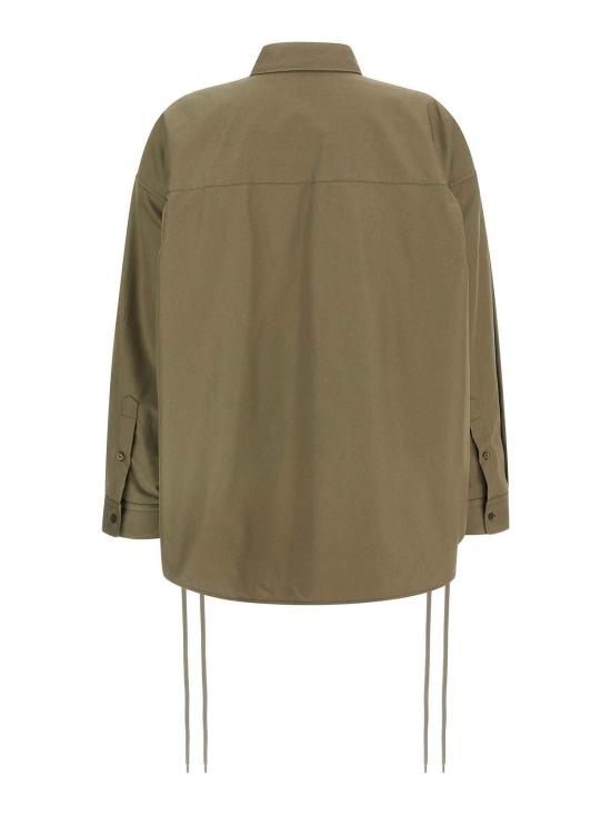 26SS 발렌시아가 레이스 업 셔츠 857835TTP089506 Green - BALENCIAGA