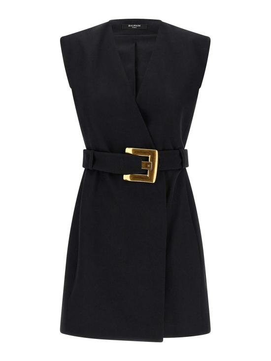 26SS 발망 미디 스커트 GF1R5168WC090PA Black