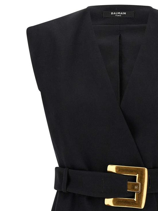 26SS 발망 미디 스커트 GF1R5168WC090PA Black - BALMAIN