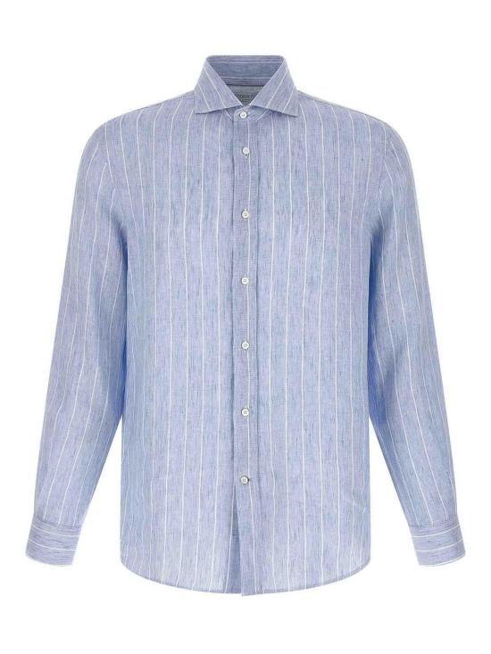 26SS 브루넬로 쿠치넬리 긴팔 셔츠 MA6860627C161 Light Blue