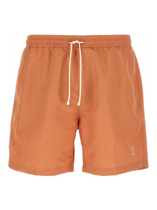 26SS 브루넬로 쿠치넬리 로고 스윔 팬츠 MW817043CZN57 Orange