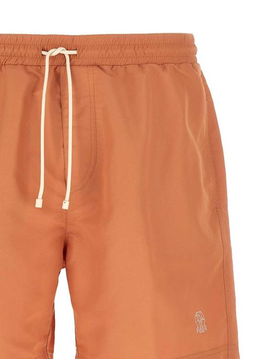 26SS 브루넬로 쿠치넬리 로고 스윔 팬츠 MW817043CZN57 Orange - BRUNELLO CUCINELLI