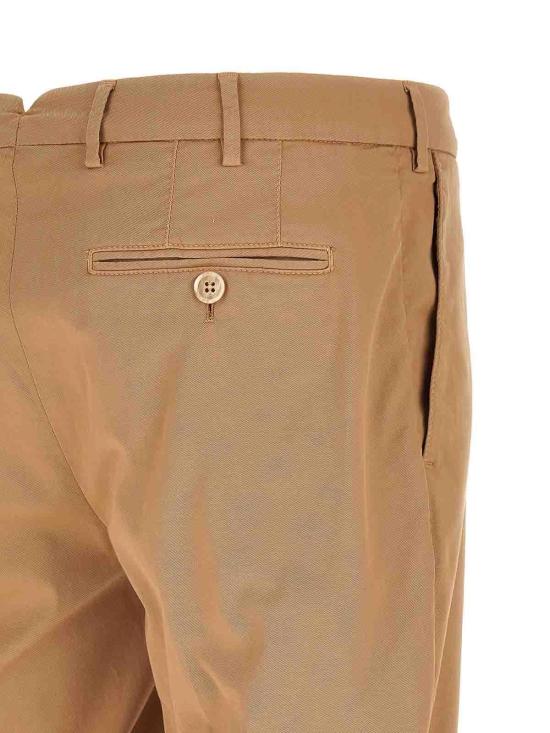 26SS 브루넬로 쿠치넬리 코튼 스트래치 미드 라이즈 슬림 핏 치노 M289LI1770C6036 Beige - BRUNELLO CUCINELLI