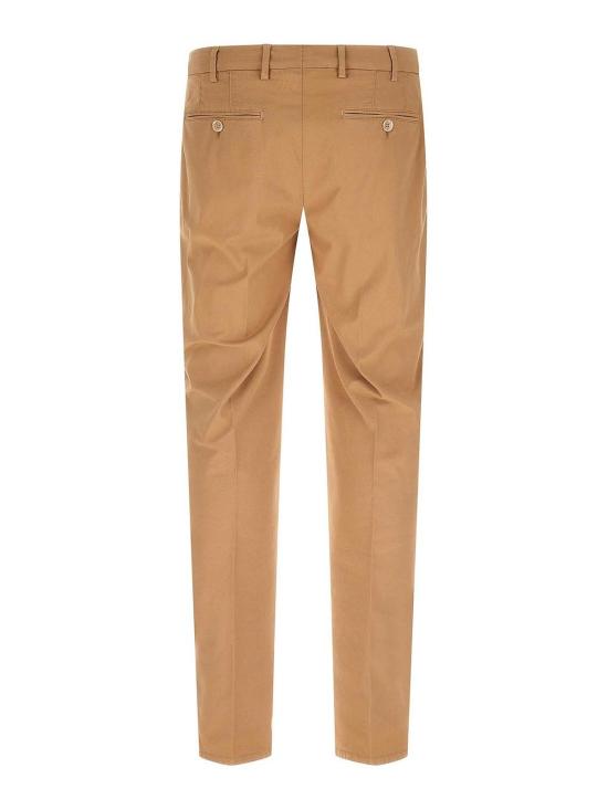 26SS 브루넬로 쿠치넬리 코튼 스트래치 미드 라이즈 슬림 핏 치노 M289LI1770C6036 Beige - BRUNELLO CUCINELLI