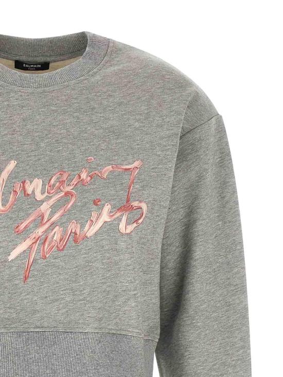 26SS 발망 스웨터 GF1JO080BD43YIW Grey - BALMAIN