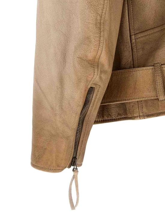 26SS 골든구스 가죽 자켓 GUP02535P00230415155 Beige - GOLDEN GOOSE