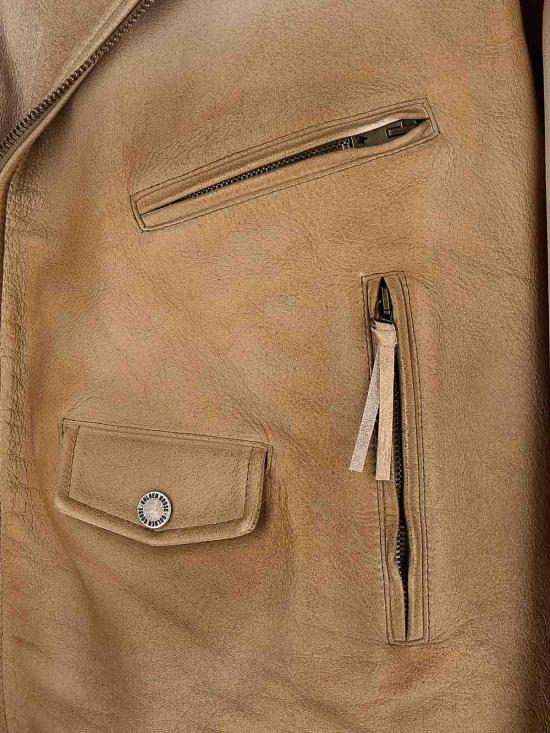 26SS 골든구스 가죽 자켓 GUP02535P00230415155 Beige - GOLDEN GOOSE