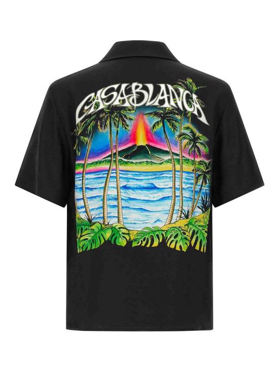 26SS 카사블랑카 반팔 셔츠 MSP26SH00309 Black - CASABLANCA